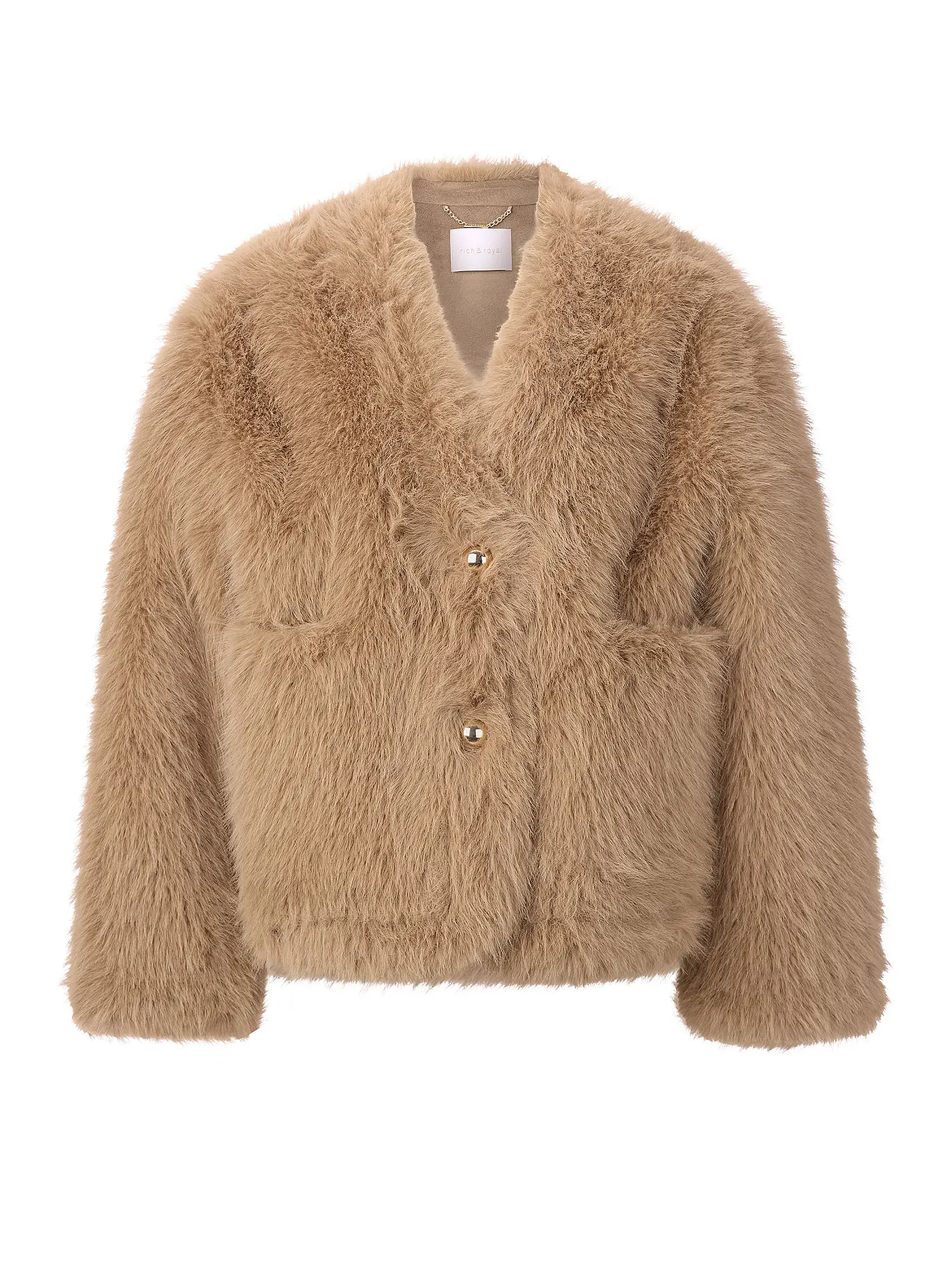 RICH & ROYAL | Jacke in Felloptik | 
